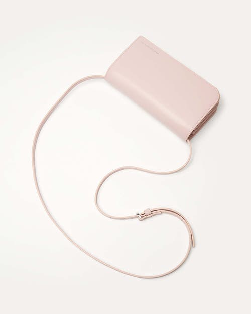 Want Les Essentiels De La Vie Want Les Essentiels Arch Smooth Leather Wallet On Strap In Blush