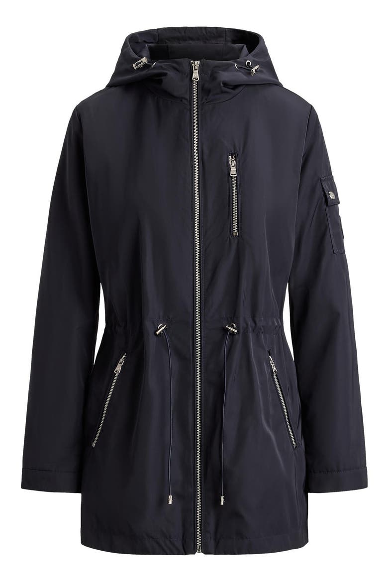 Hooded Zip Anorak, Alternate, color, NAVY