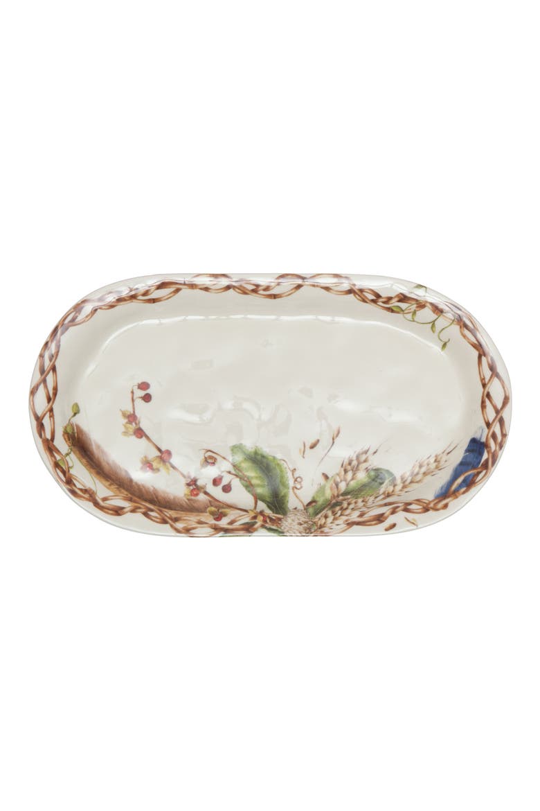 Forest Walk Ceramic Hostess Tray, Main, color, CAF AU LAIT