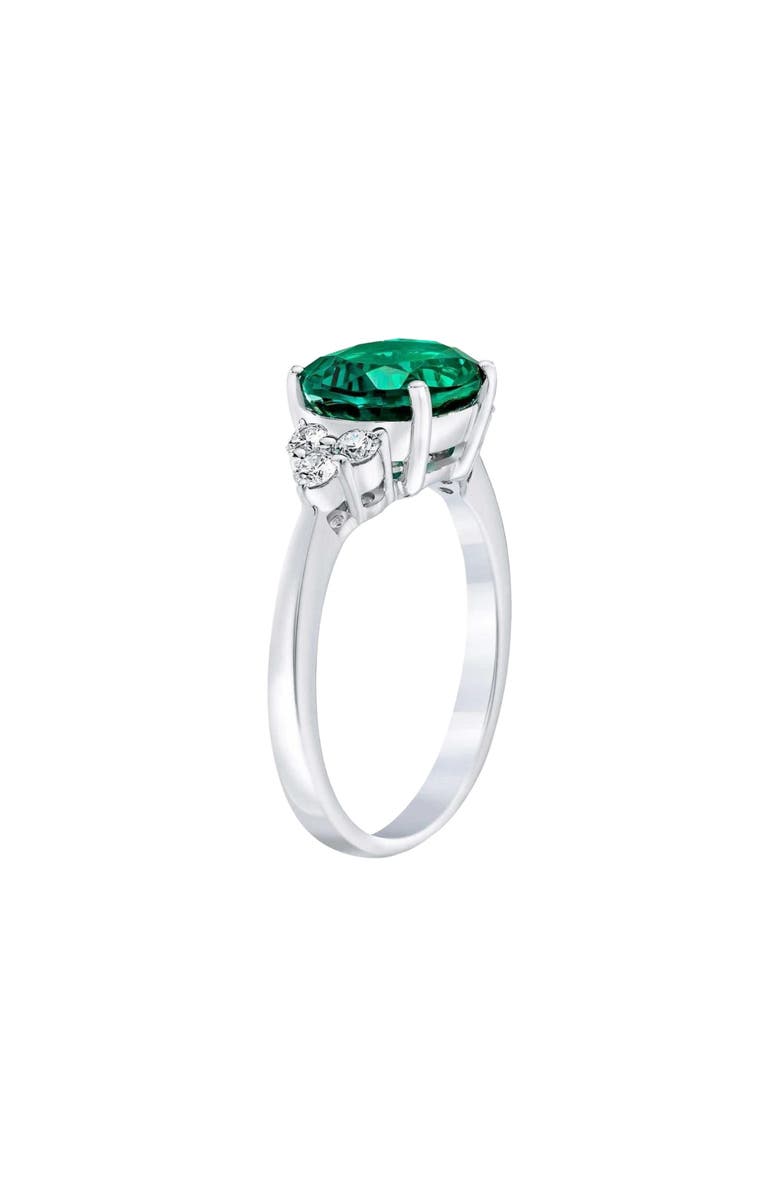 Bliss Diamond 3 1/4Ct Oval Emerald & Lab Grown Diamond Ring in 10k or Gold, Alternate, color, 