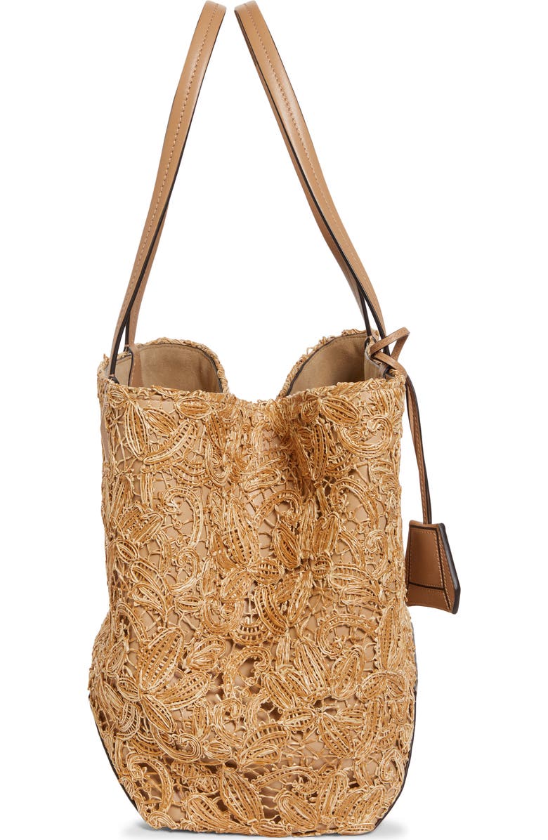 Jimmy Choo Medium Diamond Raffia Tote, Alternate, color, Natural/ Gold