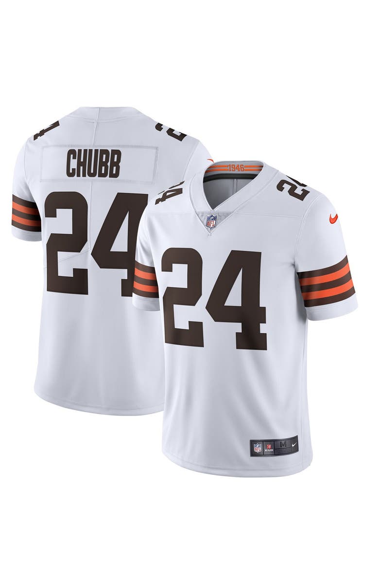 Nike Men's Nike Nick Chubb White Cleveland Browns Vapor Limited Jersey, Main, color, 