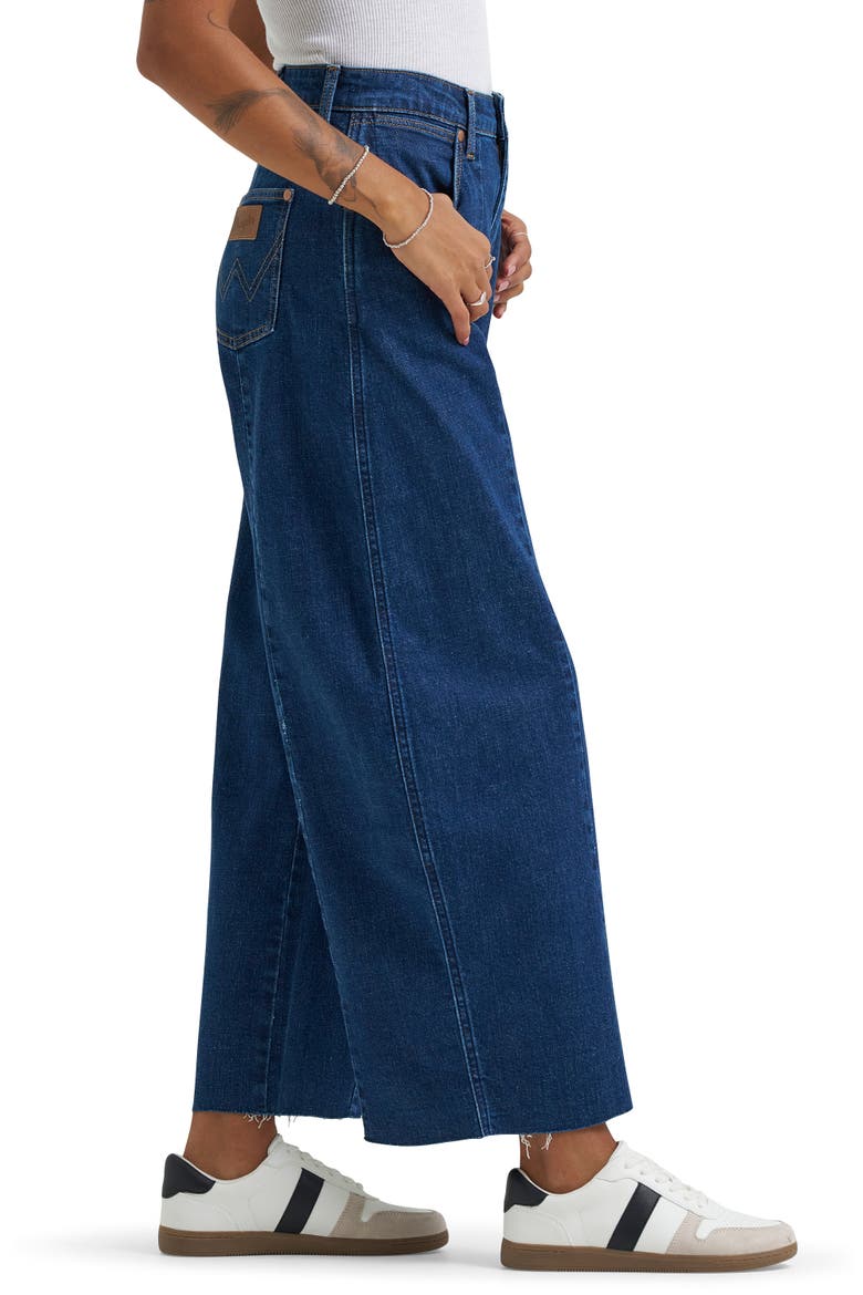 Cowboy Raw Hem Seamed High Waist Ankle Barrel Jeans, Alternate, color, DENIM DELIGHT