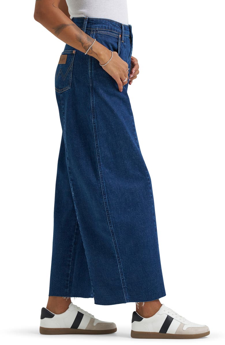 Wrangler Cowboy Raw Hem Seamed High Waist Ankle Barrel Jeans, Alternate, color, 