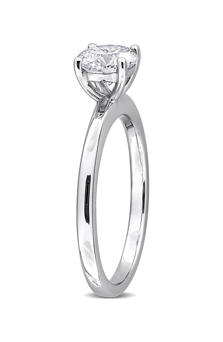 Created Forever 10K White Gold Lab Grown Diamond Solitaire Ring, Alternate, color, White