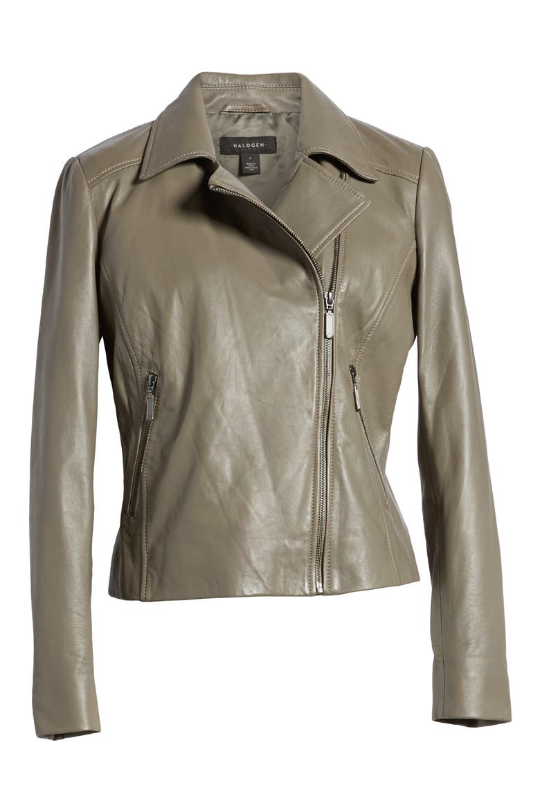 LEATHER COAT, Alternate, color, PALE GREY