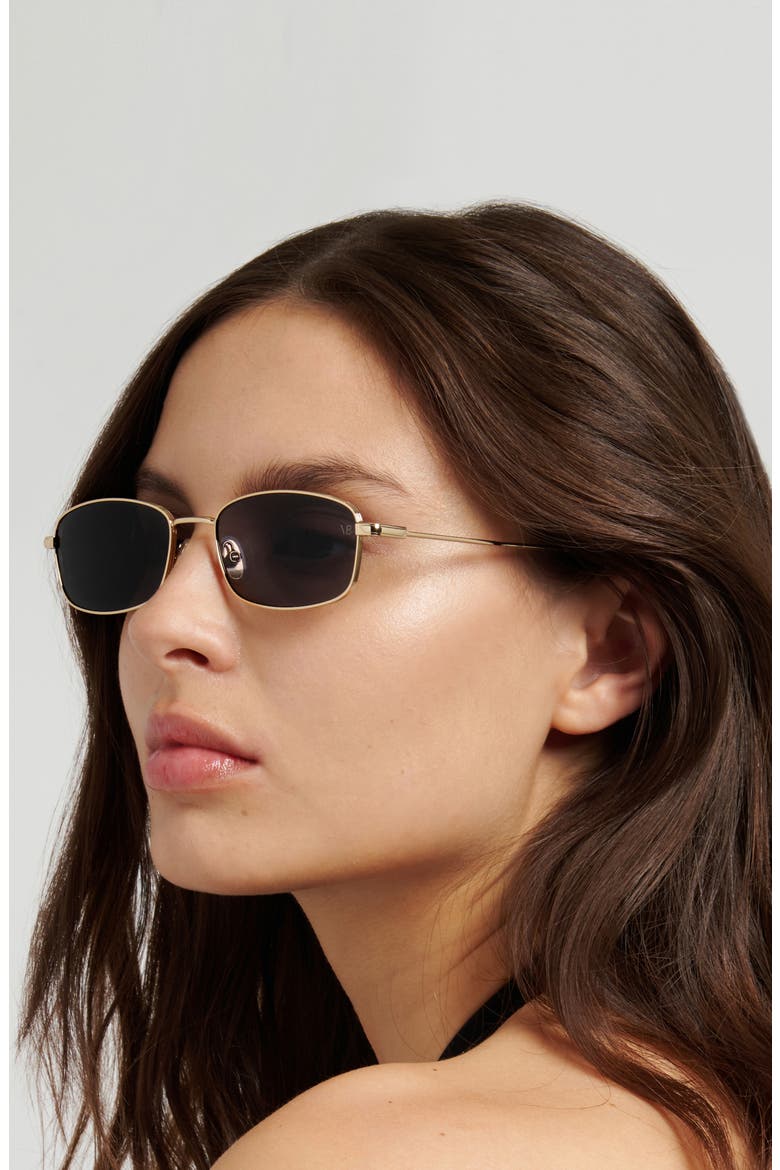 55mm Rectangular Sunglasses, Alternate, color, GOLD BLACK/ GREY