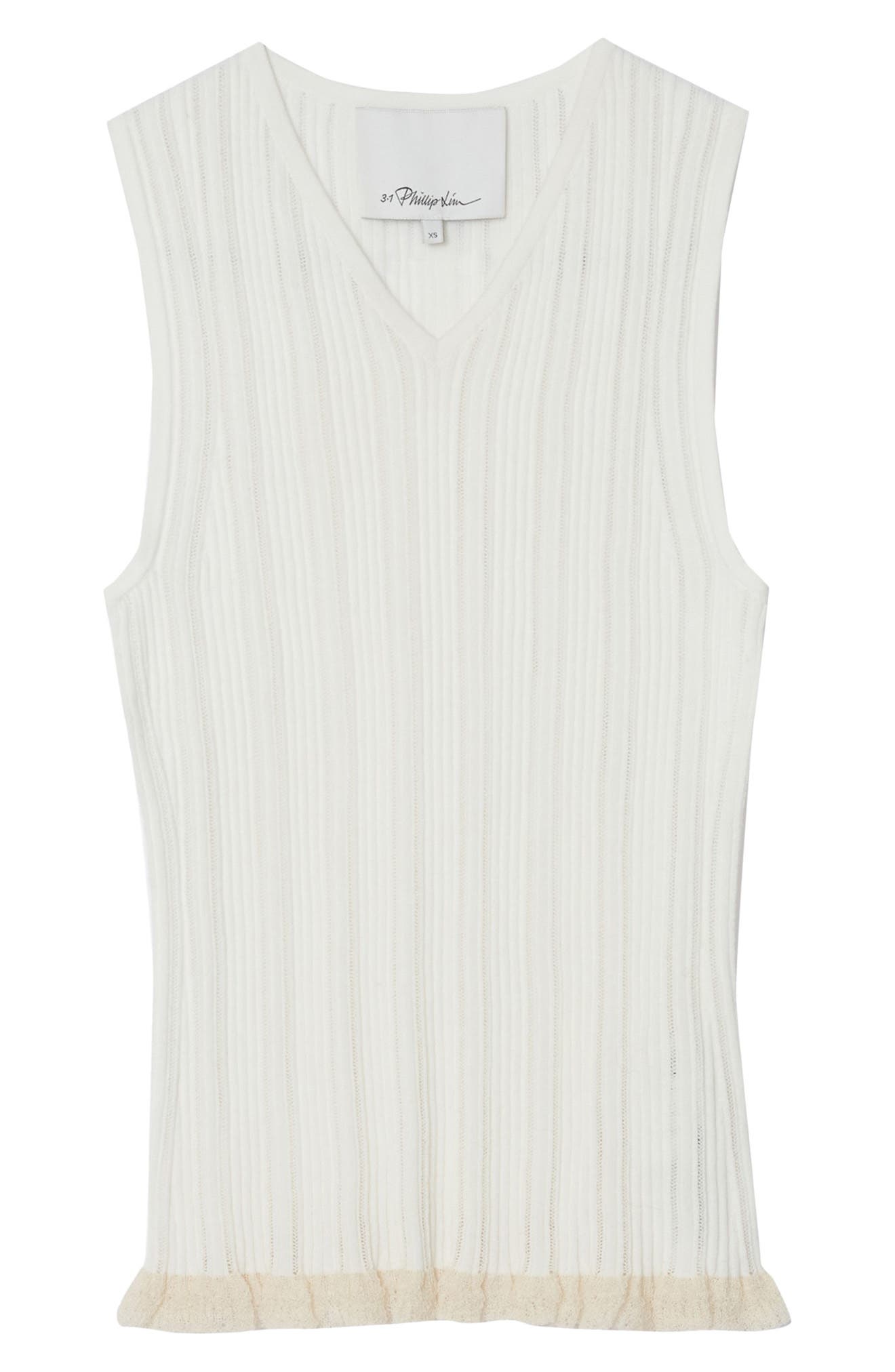 Variegated Rib Sleeveless Shell