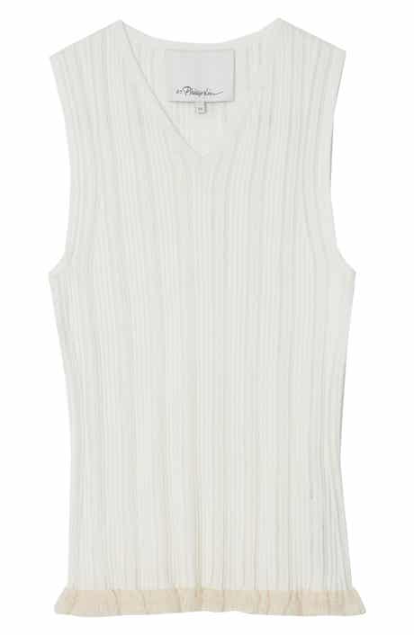 Variegated Rib Sleeveless Shell