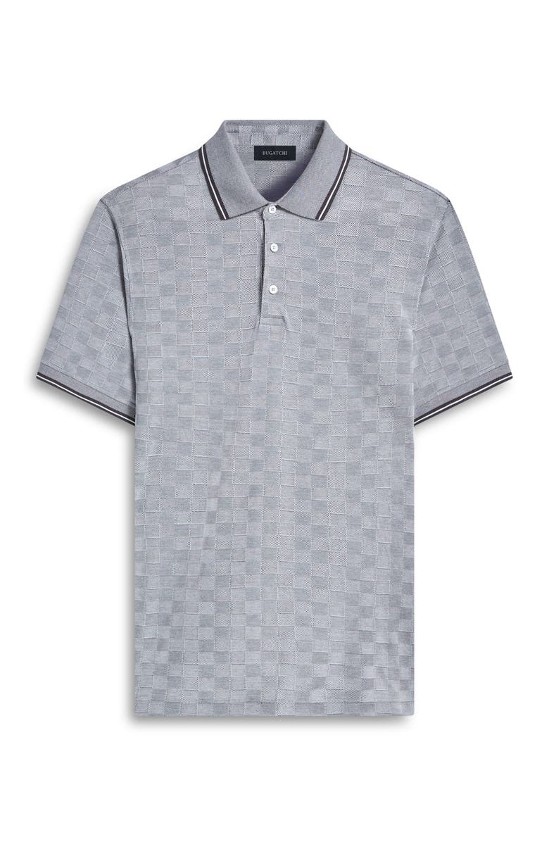 Bugatchi Checkerboard Pattern Piqué Polo, Alternate, color, 