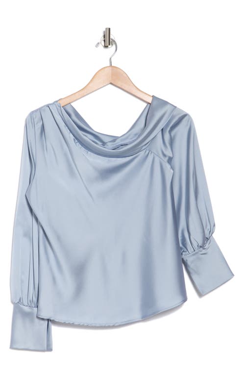 RENEE C RENEE C ASYMMETRICAL DROP SHOULDER SATIN TOP 