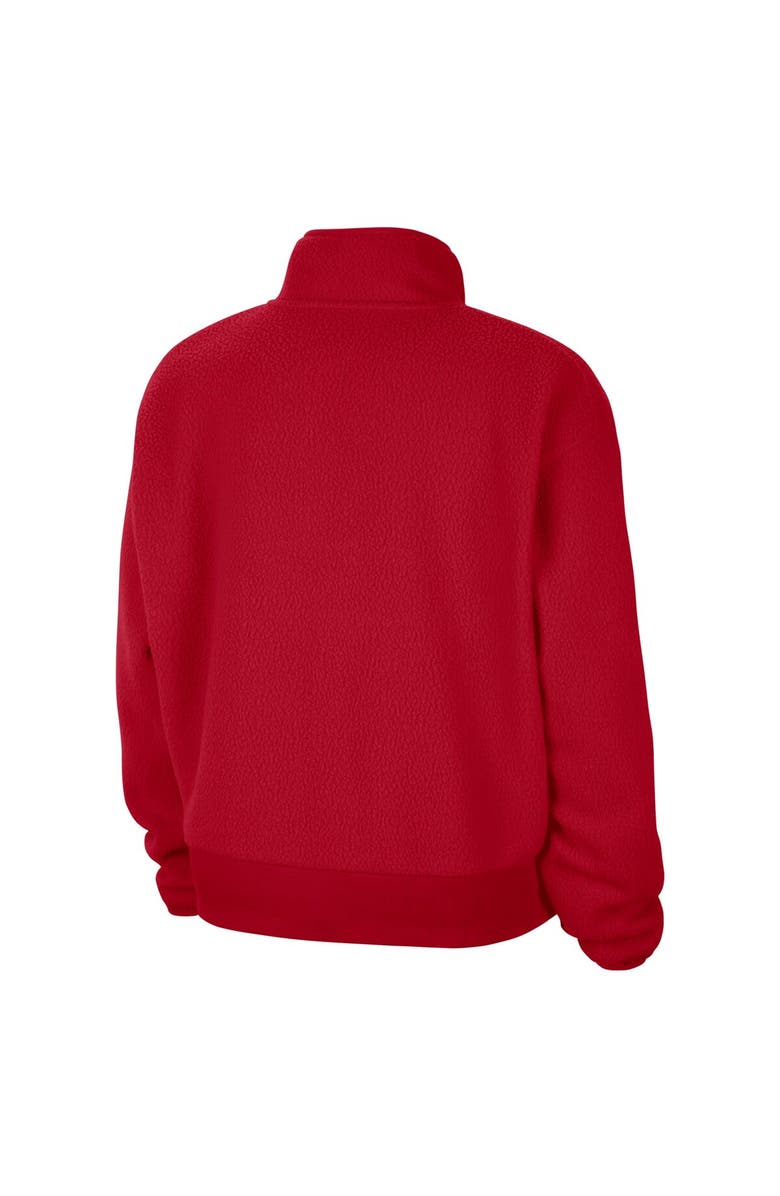 Nike Women's Nike Red Georgia Bulldogs Fly Fleece Quarter-Zip Jacket, Alternate, color, 