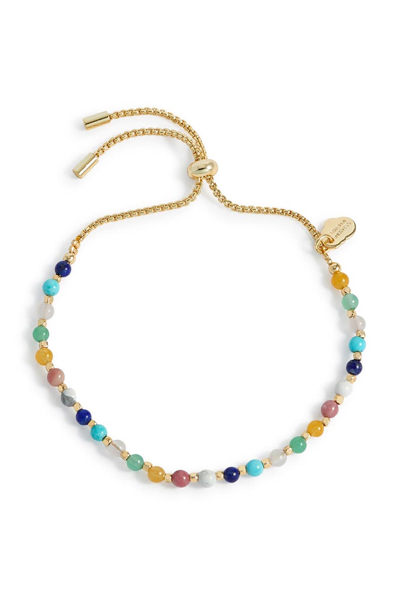 Estella Bartlett Amelia Beaded Bracelet, Alternate, color, Silver/ Gold