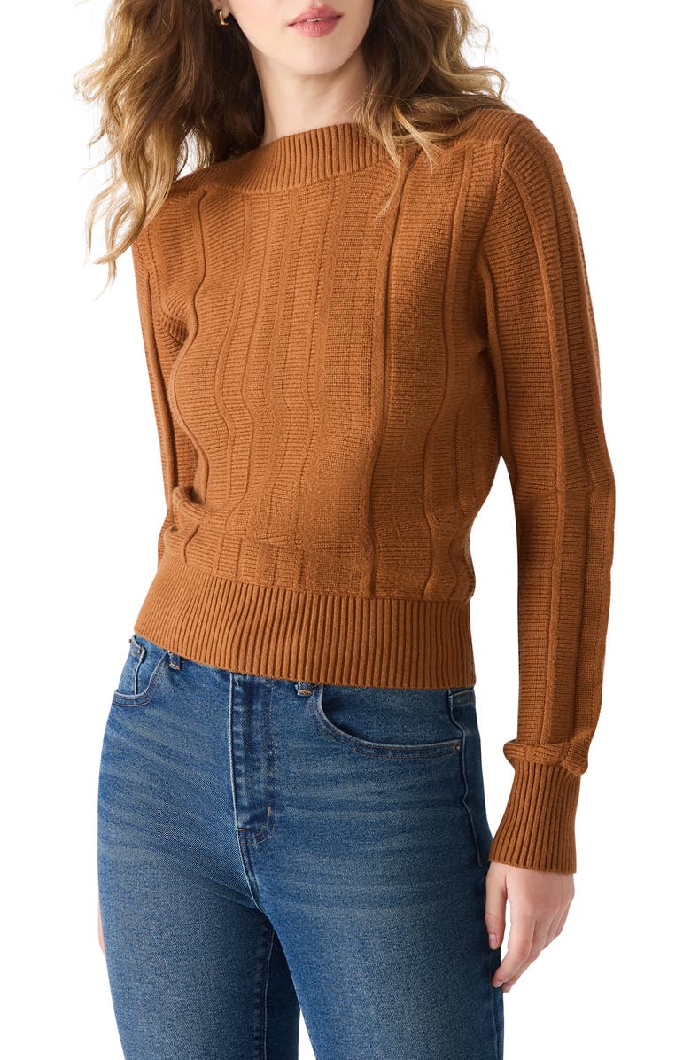 Steve Madden Serra Boat Neck Sweater, Alternate, color, Pumpkin Spice
