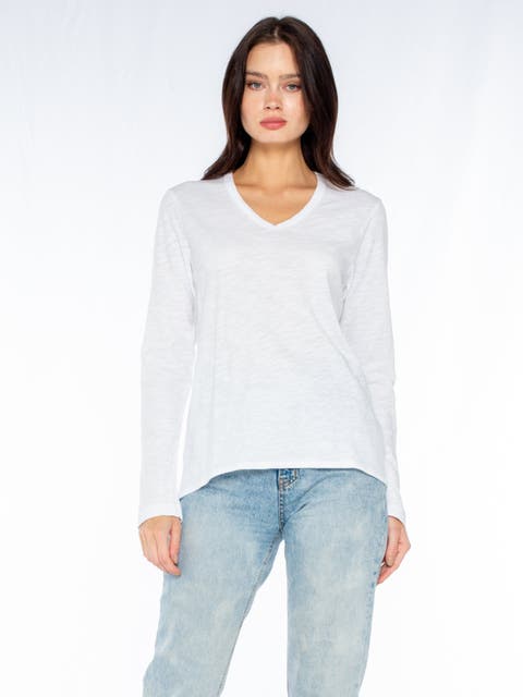 Long Sleeve Shrunken Boyfriend Top