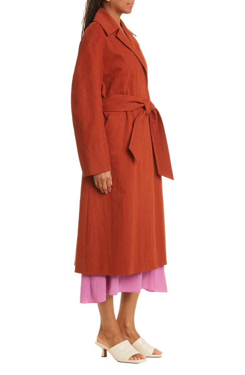 Vince Cotton Blend Belted Coat, Alternate, color, 