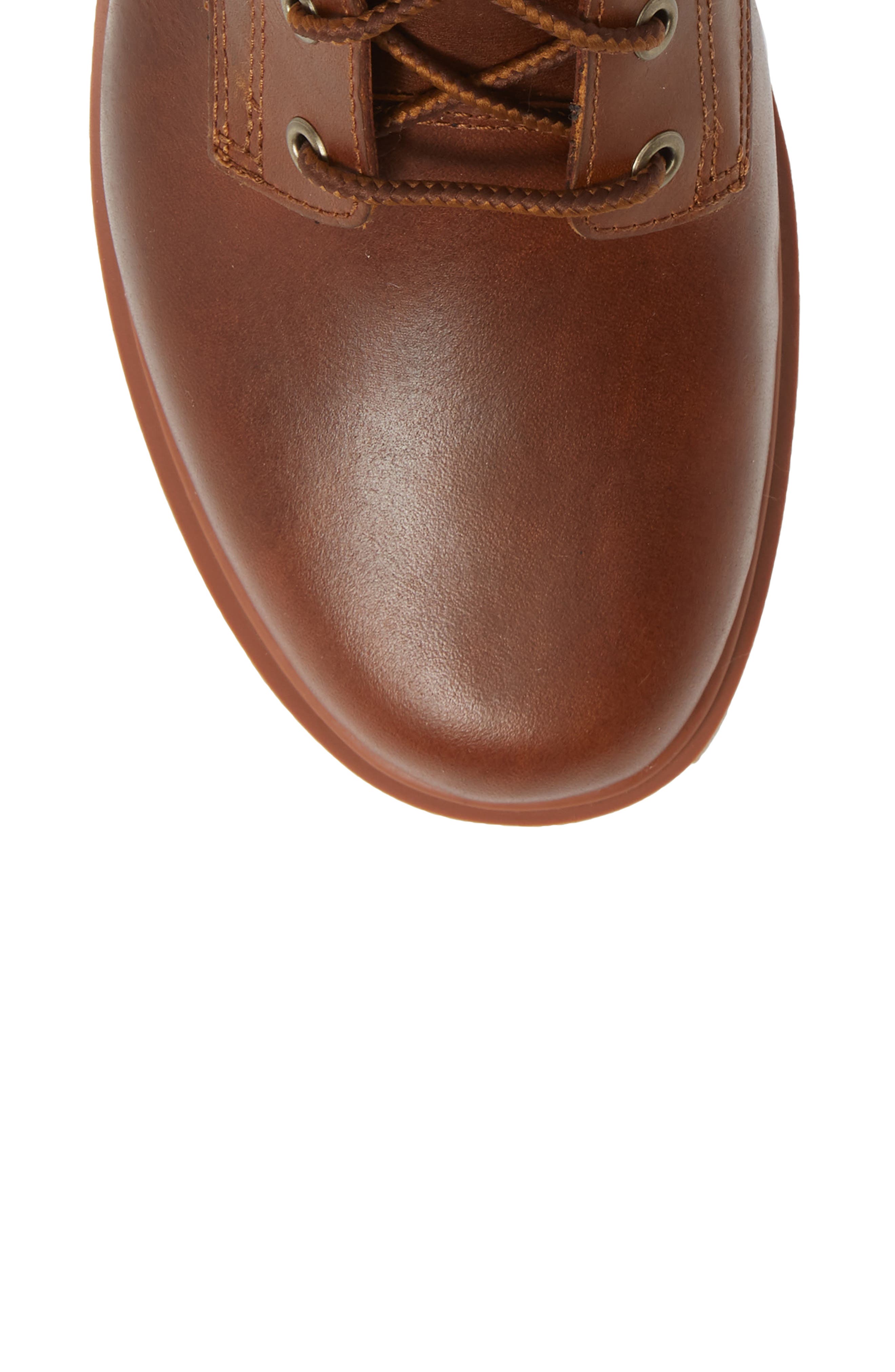 Jayne Waterproof Hiking Bootie, Alternate, color, BROWN LEATHER