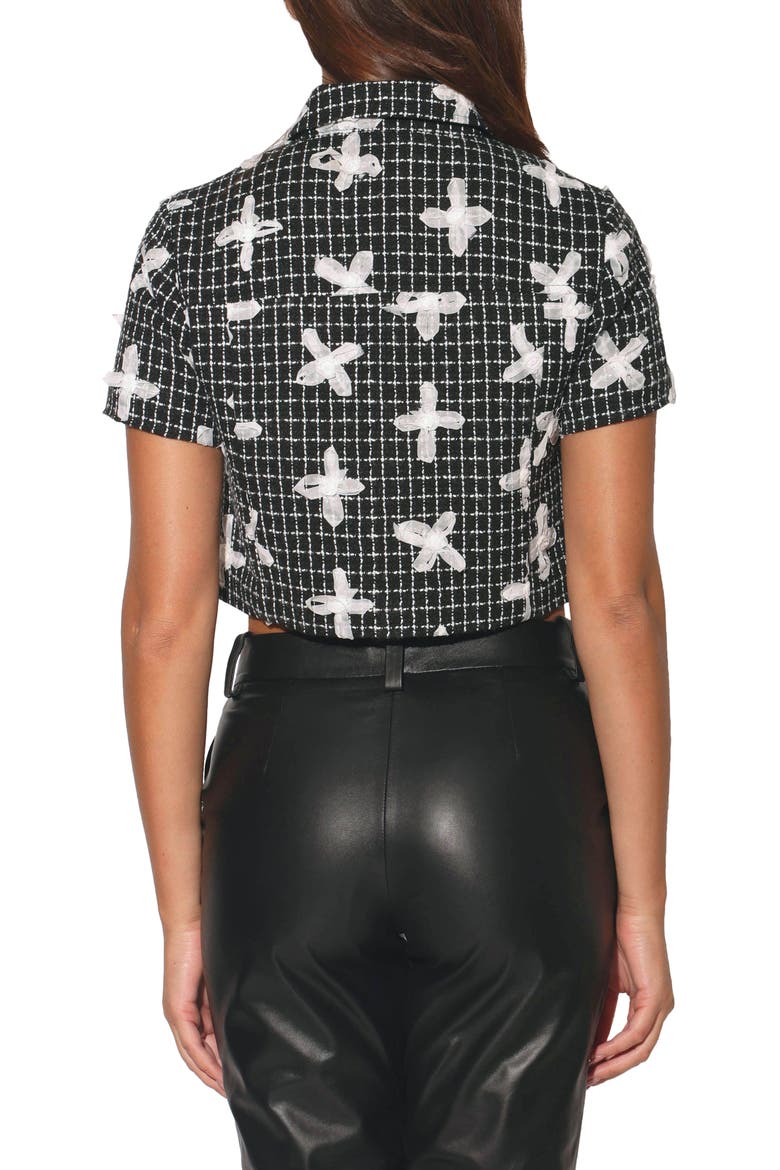 Deena Bow Tweed Jacket, Alternate, color, FLEUR TWEED