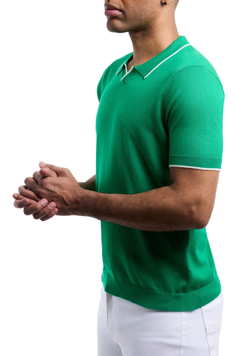 V-Neck Polo Sweater, Alternate, color, SAGE