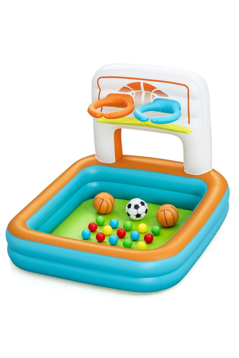 Kick N Swish  3 In 1 Inflatable Sports Activity Center, Main, color, Multicolored