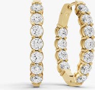 SEREIA OFFICIAL 14K Gold 3 ct Sereia Earrings Hoop Diamonds