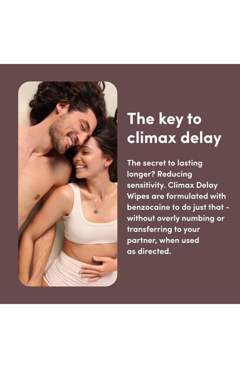 HIMS & HERS Clockstopper Climax Delay Wipes Benzocaine Formula, Sensitivity Reducing, Long Lasting Pleasure, Alternate, color, Beige