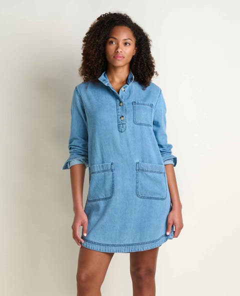 Piñon Soft Denim Popover Dress