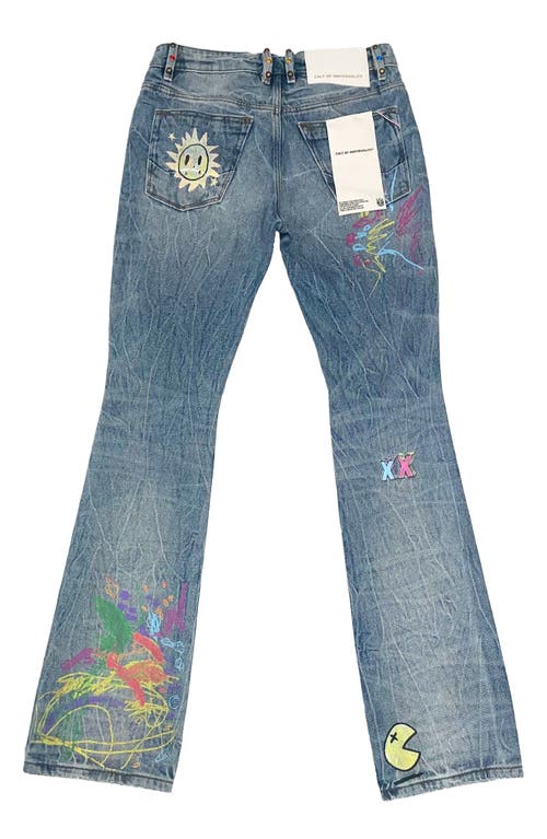 Cult Of Individuality Lenny Graffiti Bootcut 603 Jeans In Finn Graffiti