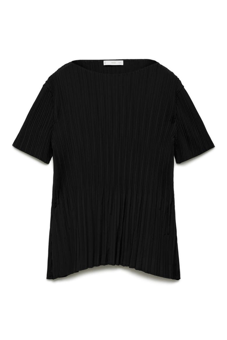 Pleated Top, Alternate, color, BLACK