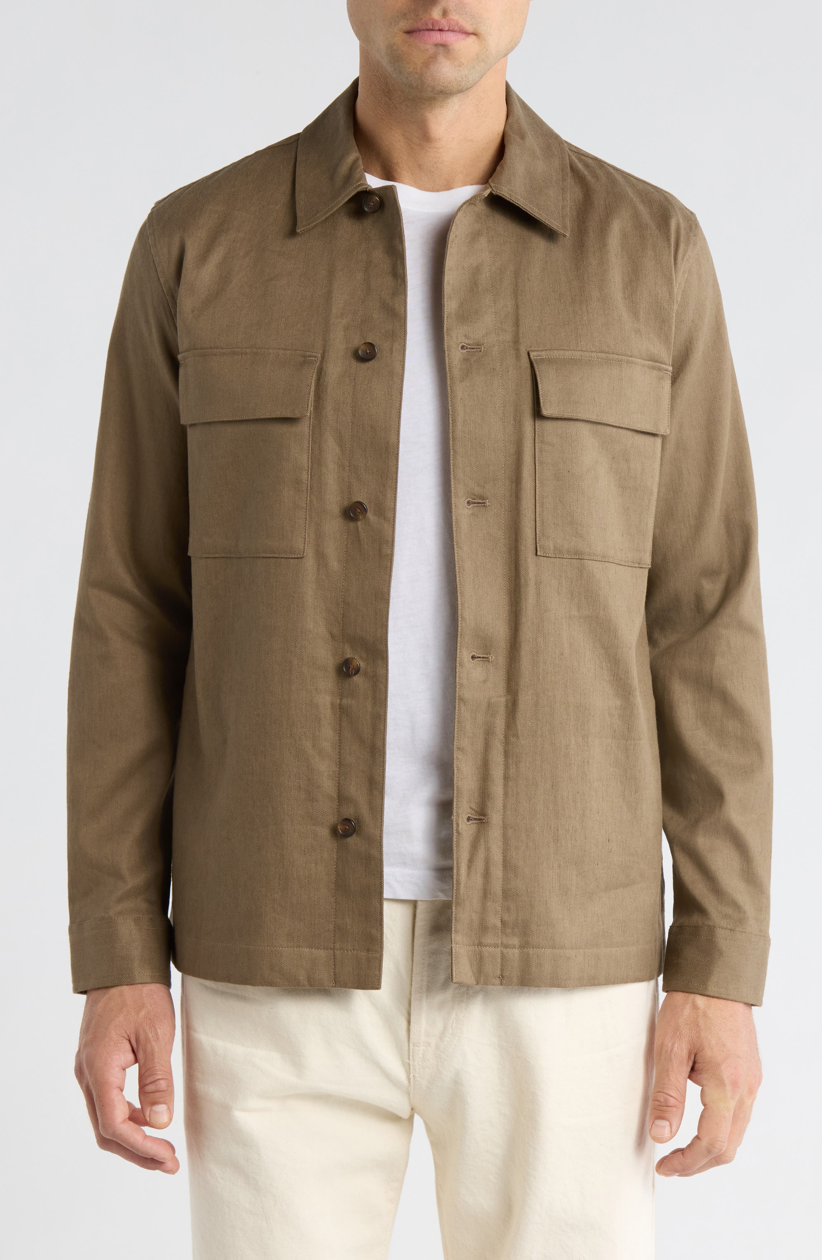 Stretch Linen & Cotton Chore Coat - image 3