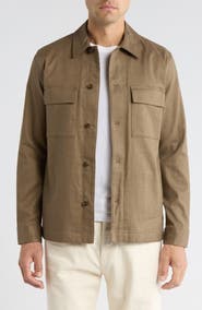 Vince Stretch Linen & Cotton Chore Coat