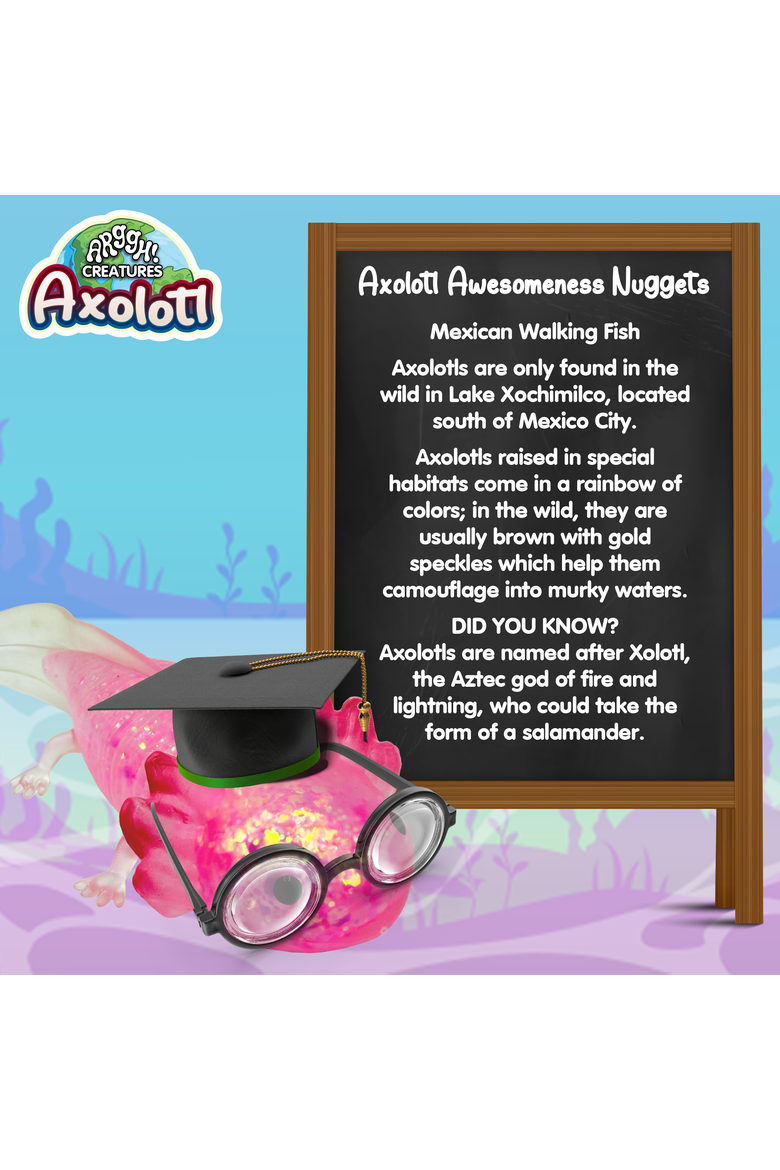 Axolotl Stress Toy - Glitter Pink, Alternate, color, Pink