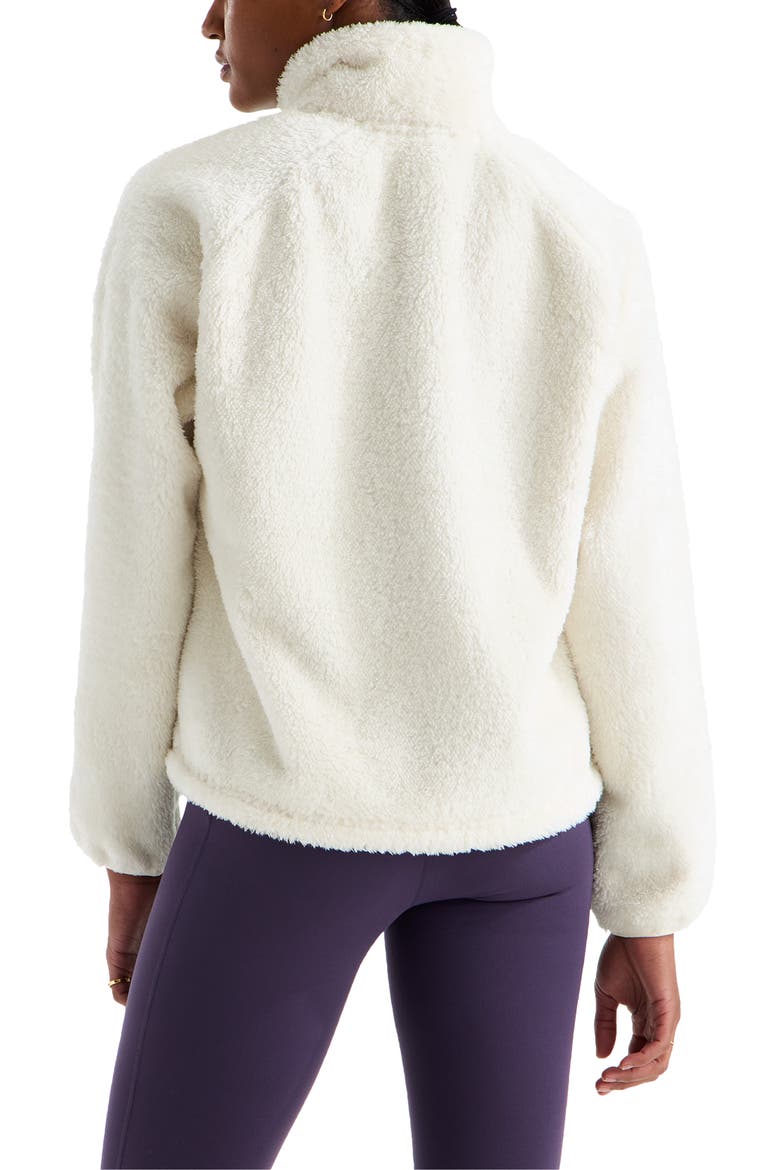 Osito Evolve Quarter Zip High Pile Fleece Jacket, Alternate, color, WHITE DUNE