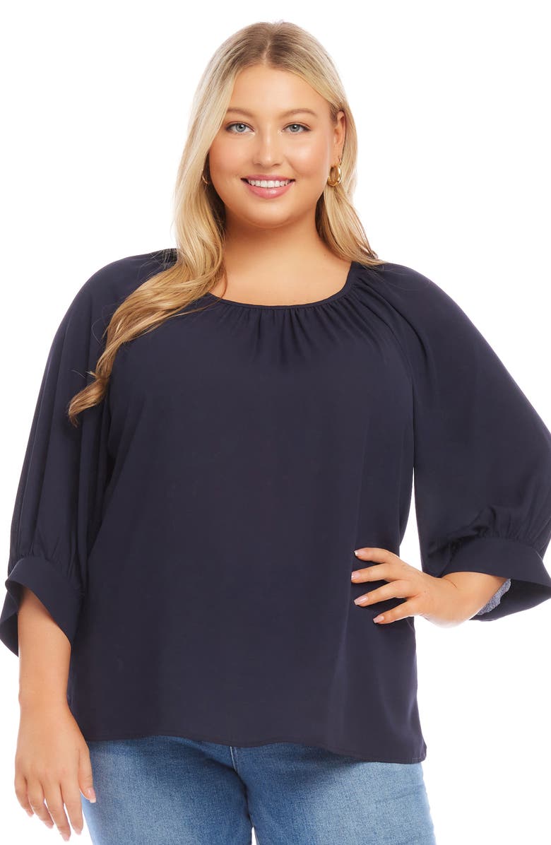 Karen Kane Blouson Sleeve Top, Alternate, color, 