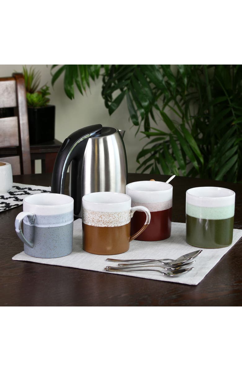 Gibson Home Terra Firma 23 oz. Mug Set , Set of 4, Alternate, color, Brown