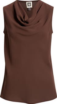 Anne Klein Cowl Neck Sleeveless Top