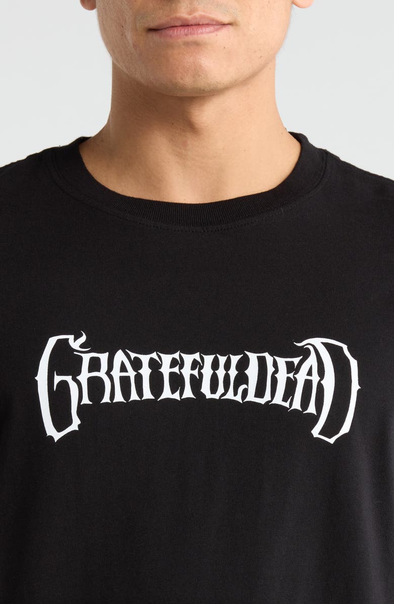 Malbon Golf Grateful Dead Bermuda Tee, Alternate, color, Black