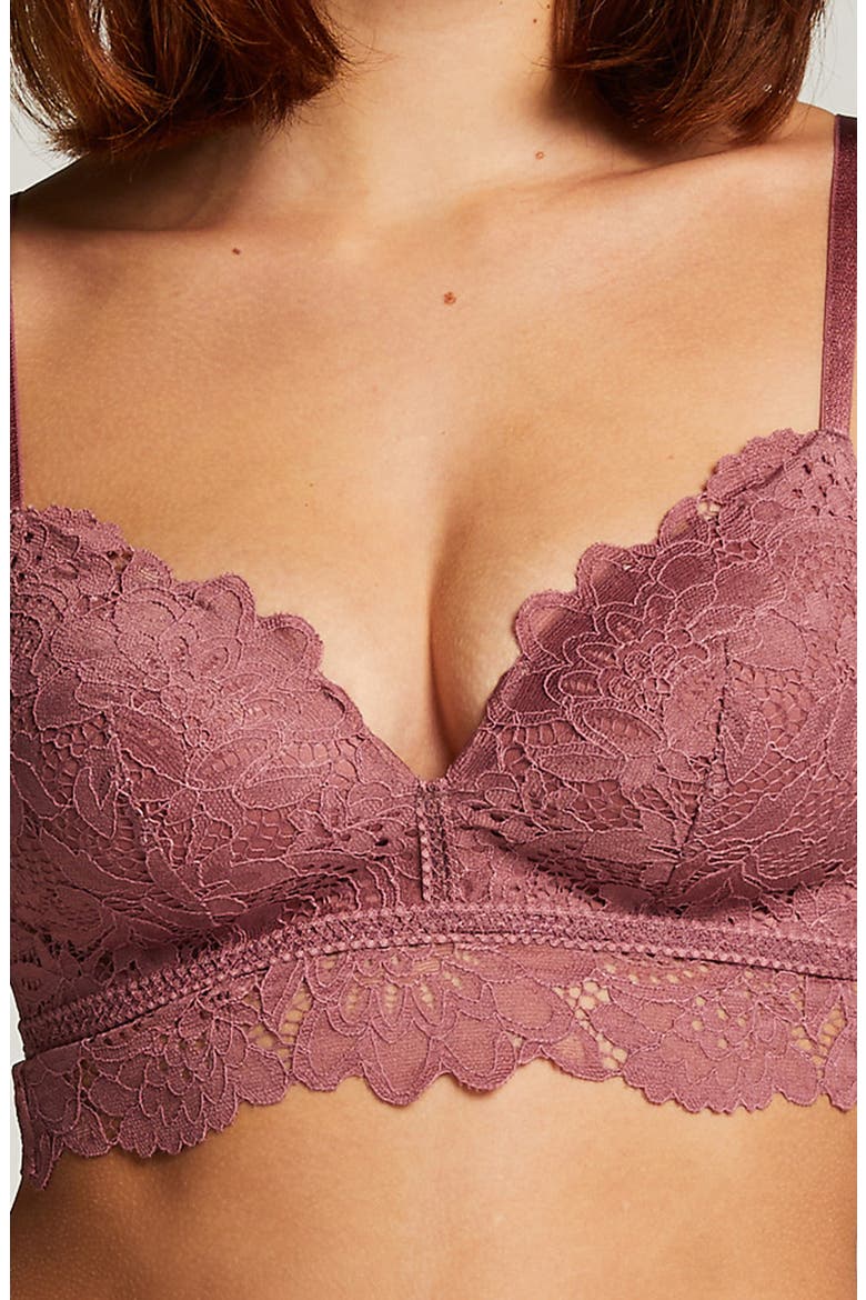 Shiloh Lace Longline Bra, Alternate, color, WISTFUL MAUVE