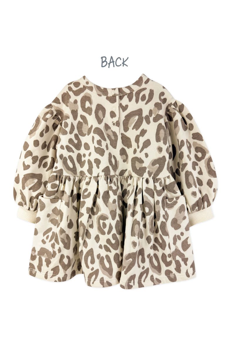 Kids' Dani Sweatshirt Dress, Alternate, color, NATURAL SNOW LEOPARD