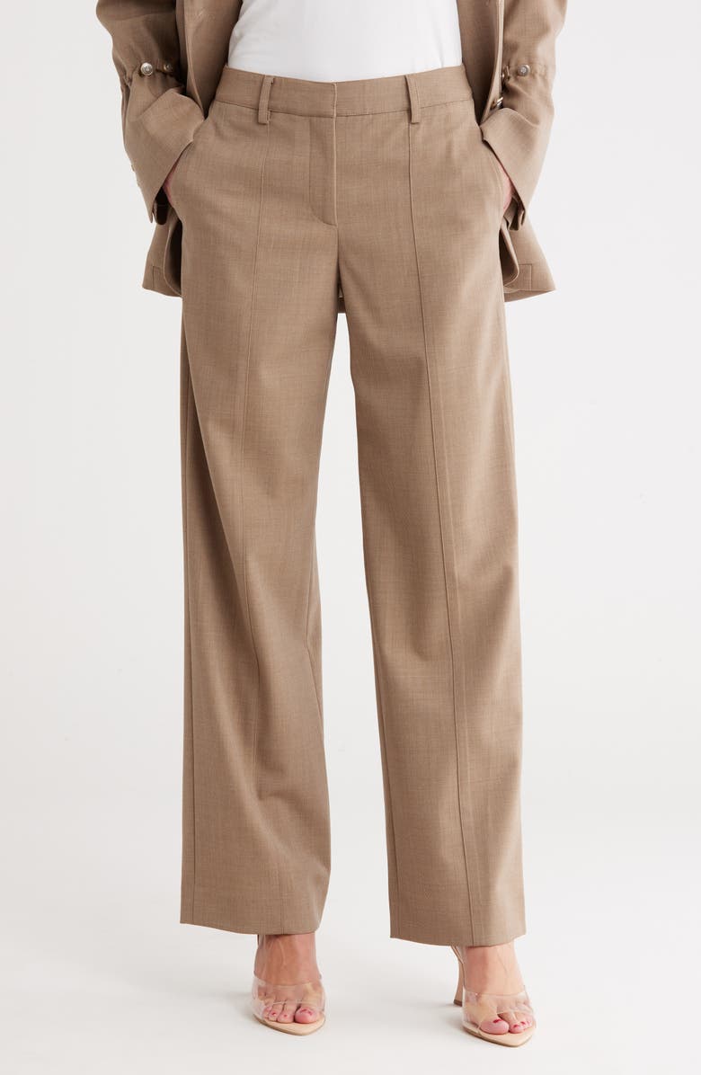 TWP Elizabeth Street Flat Front Wide Leg Trousers, Main, color, 