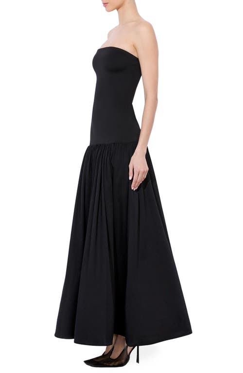 Alice And Olivia Oriana Drop Waist Midi Dress In Black