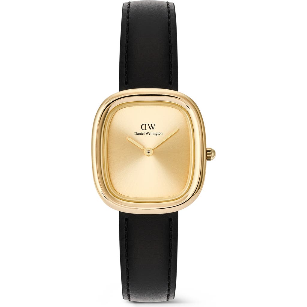 Daniel Wellington Margot Sheffield Unitone Leather Strap Watch, 24mm X 26mm In Gold