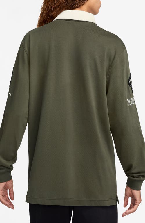 JORDAN JORDAN ESSENTIALS LONG SLEEVE LOGO RUGBY SHIRT 