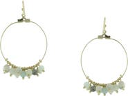 OLIVIA WELLES Bead Dangle Hoop Earrings