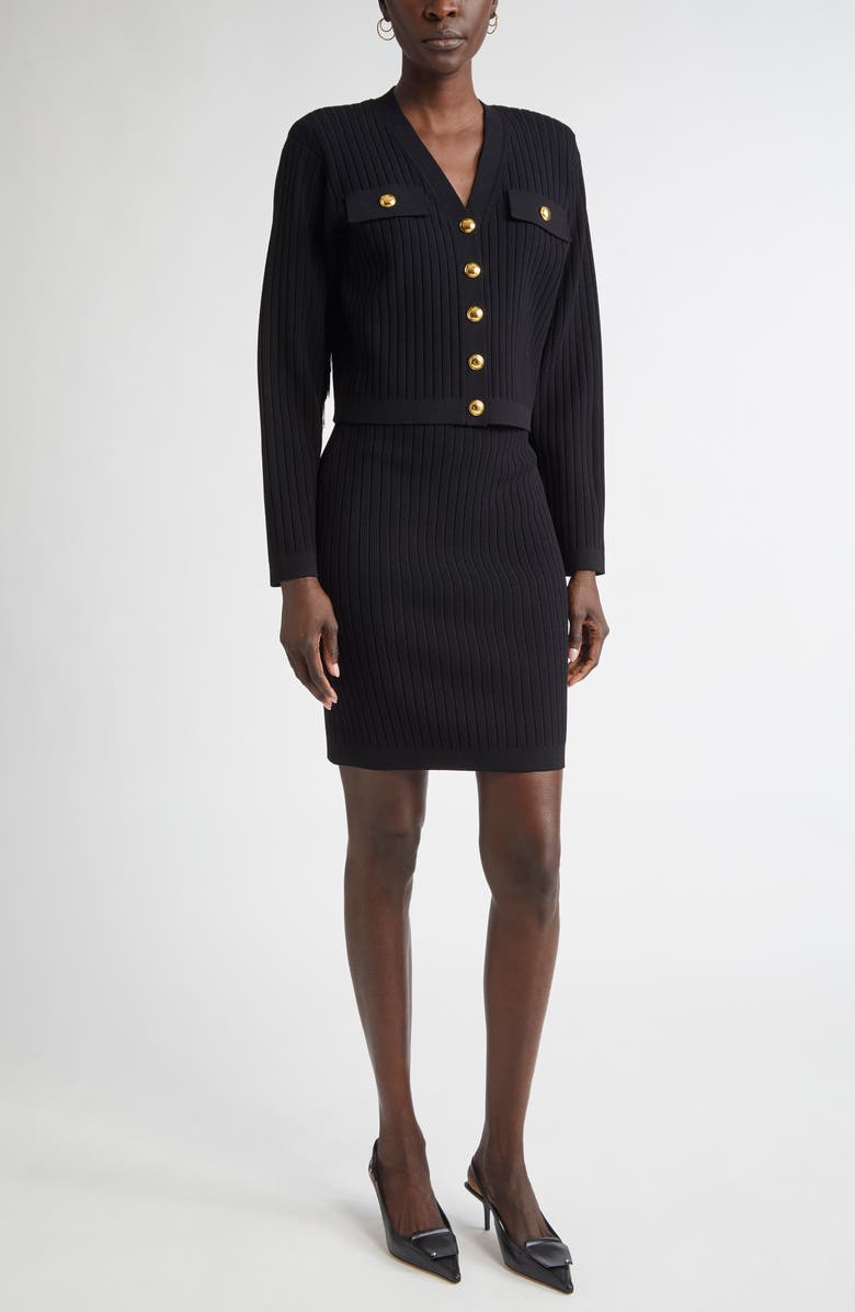 ST. JOHN Fringe Flatback Rib Jacket, Alternate, color, Black