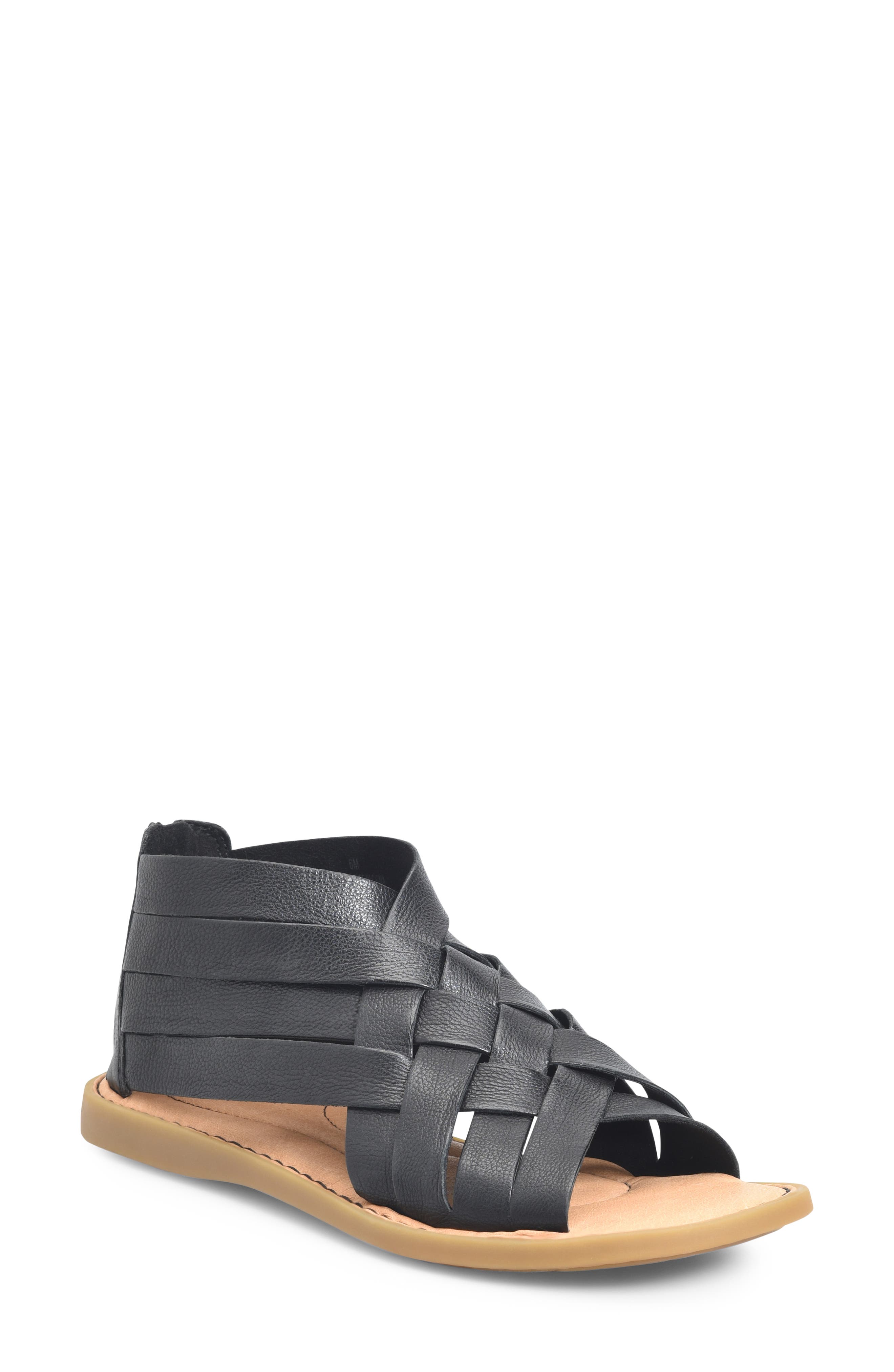 Børn Iwa Woven Leather Sandal, Main, color, 