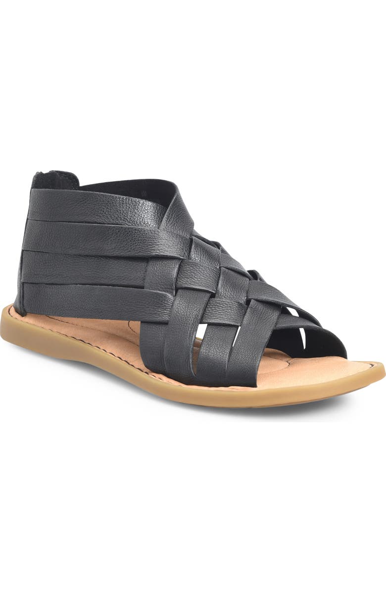 Børn Iwa Woven Leather Sandal, Main, color,