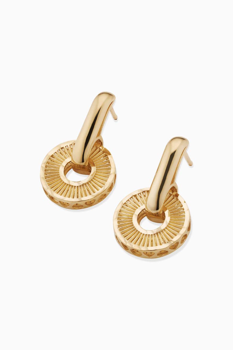 14K Yellow Gold Icon Drop Earrings, Alternate, color, Yellow Gold
