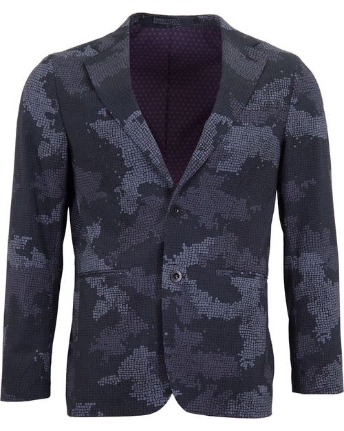 Lords Of Harlech Judd Fully Lined Tailored Wool Blazer In Blue