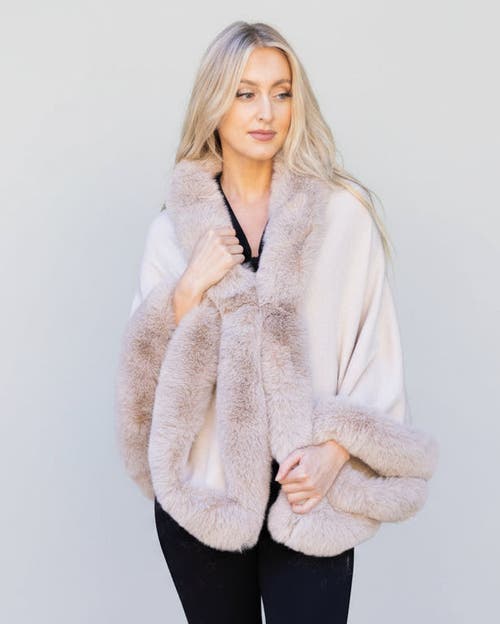 Le Fafo Jiana Wrap Cape In Neutral